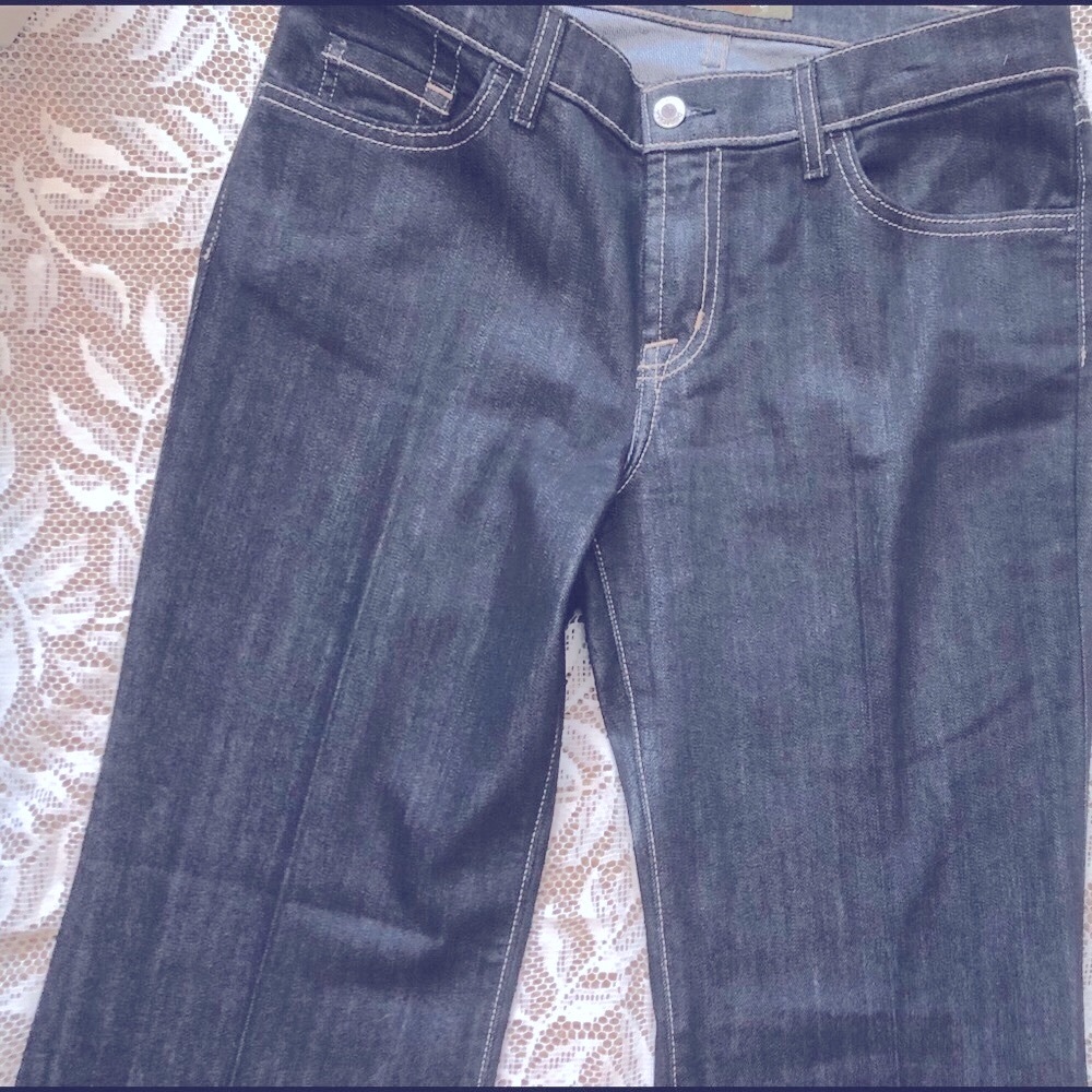 David Khan designer flared jeans.  DK Denim